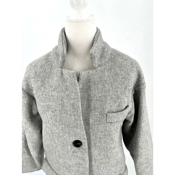Wool Cashmere 3/4 Length Sleeve Coat - Picture 2 of 7